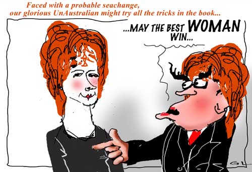 julia meets the new, improved pauline .....